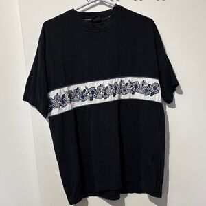 ✨Ripzone Vintage Black Floral Stripe Men's Tee